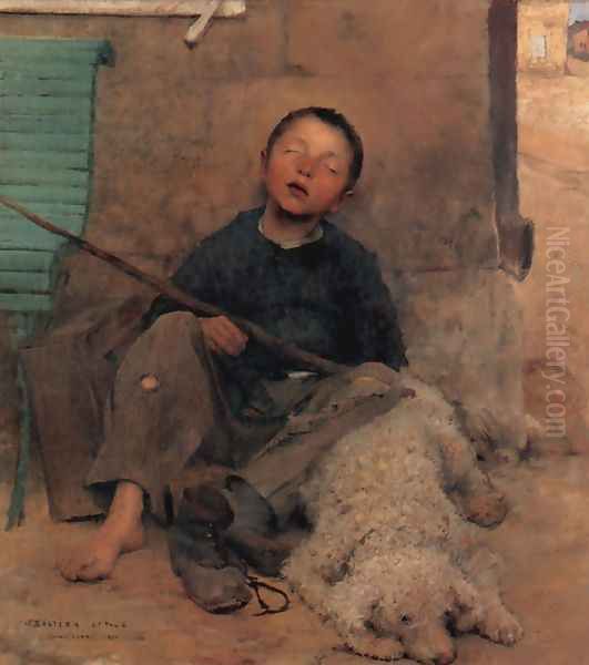 The Blind Beggar Oil Painting by Jules Bastien-Lepage