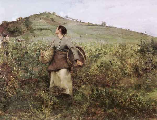 At Harvest Time Oil Painting by Jules Bastien-Lepage