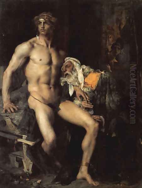 Achilles and Priam Oil Painting by Jules Bastien-Lepage