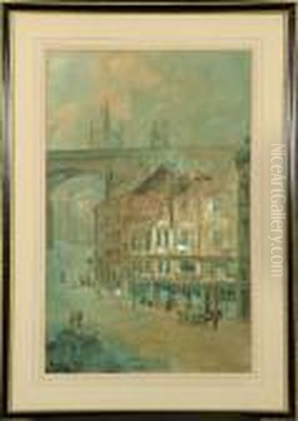 The Side, Newcastle On Tyne Oil Painting by William Zadig