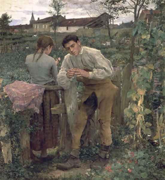 Rural Love 1882 Oil Painting by Jules Bastien-Lepage