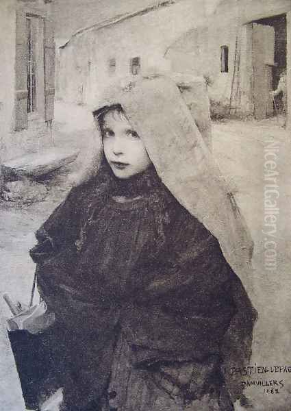 Going to School Oil Painting by Jules Bastien-Lepage