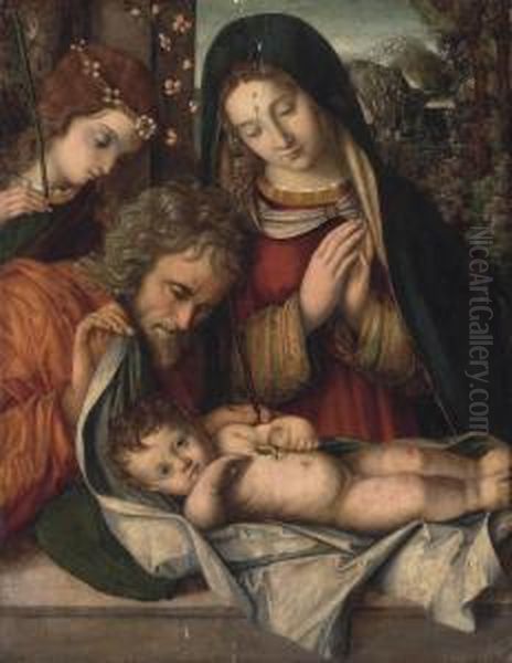 The Holy Family Oil Painting by Francesco Zaganelli