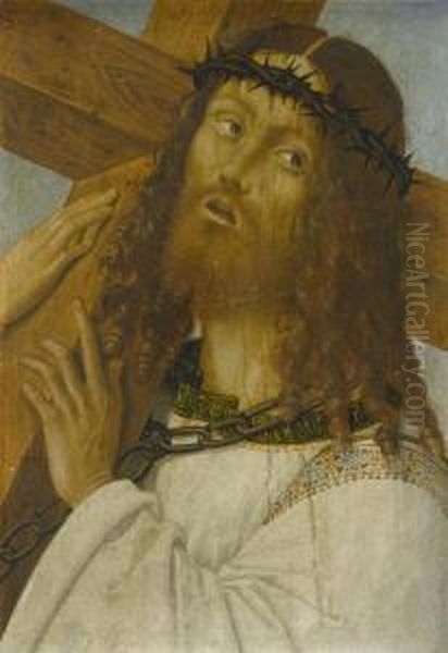 Christ Carrying The Cross. Oil Painting by Francesco Zaganelli