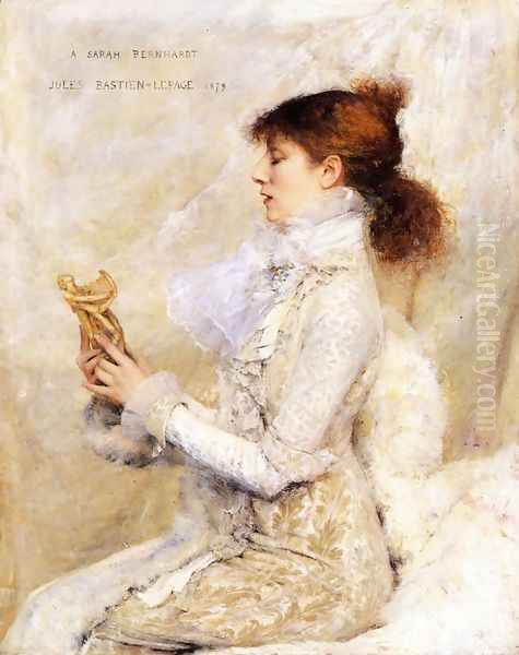 The Sarah Bernhardt Portrait Oil Painting by Jules Bastien-Lepage