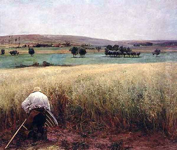 The Ripened Wheat 2 Oil Painting by Jules Bastien-Lepage