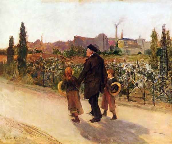 All Souls Day Oil Painting by Jules Bastien-Lepage