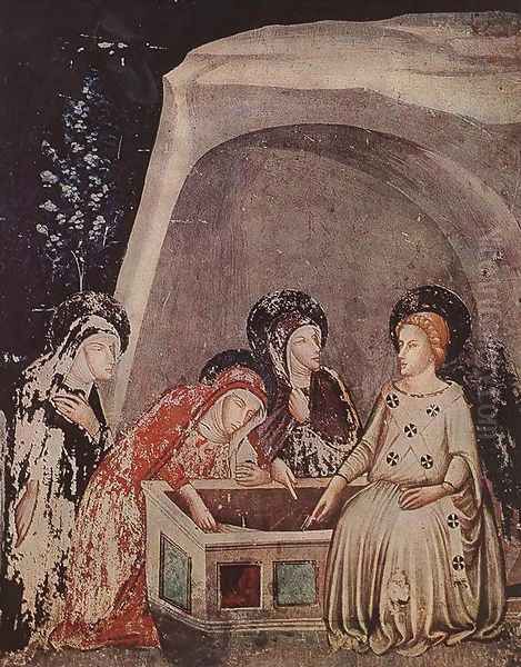 Three Women At The Tomb 1346 Oil Painting by Ferrer Bassa