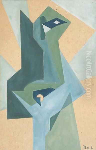 Composition cubiste Oil Painting by Maria Blanchard