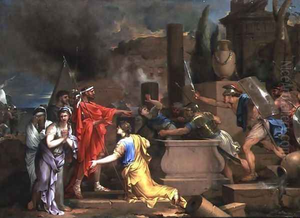 Ulysses discovering Astyanax in Hector's Tomb Oil Painting by Sebastien Bourdon