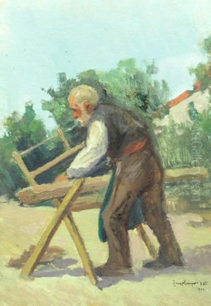 Carpenter Oil Painting by Dall Zamphiropol