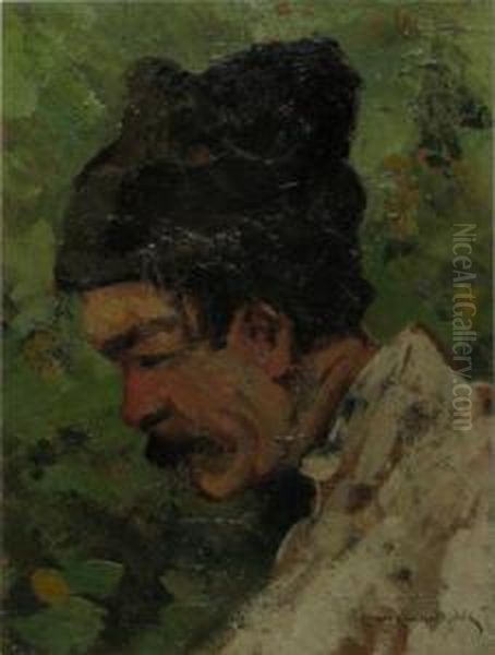 Portret De Taran Oil Painting by Gheorghe Zamphiropol Dall