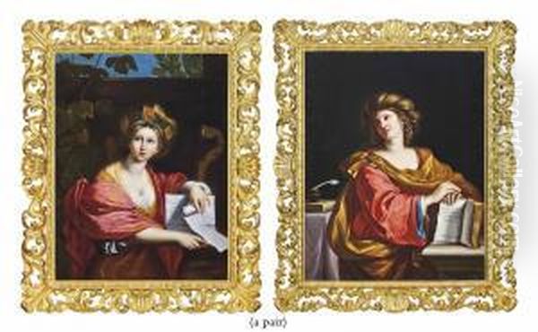 The Cumaean Sibyl; And The Samian Sibyl Oil Painting by Domenico Zampieri (Domenichino)