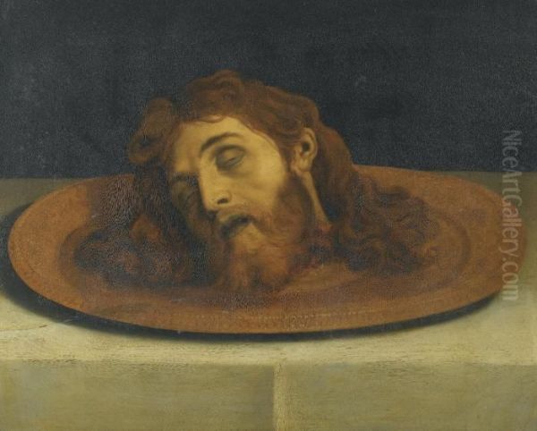 Head Of St. John The Baptist Oil Painting by Domenico Zampieri (Domenichino)