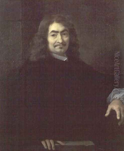 Portrait, presumed to be Rene Descartes (1596-1650) Oil Painting by Sebastien Bourdon