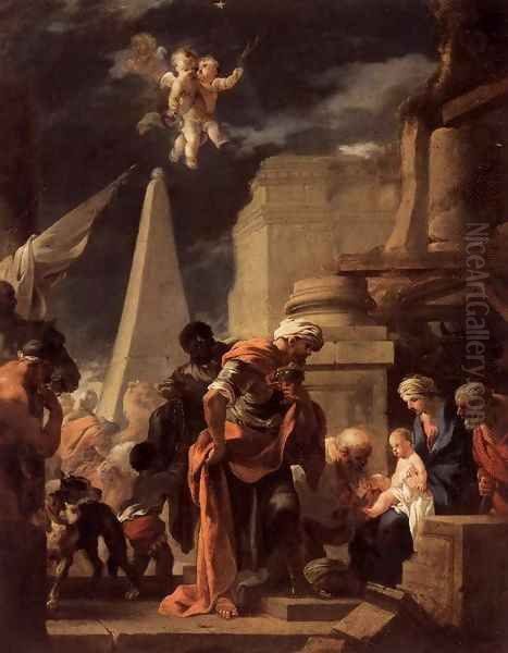 Adoration of the Magi Oil Painting by Sebastien Bourdon