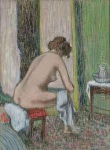 Femme A Sa Toilette Oil Painting by Federigo Zandomeneghi