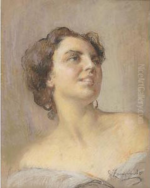 Volto Di Donna Oil Painting by Giovanni Zangrando