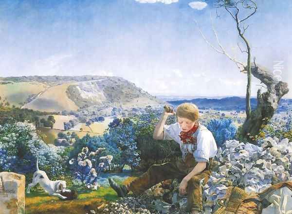 Stonebreaker Oil Painting by John Edward Brett