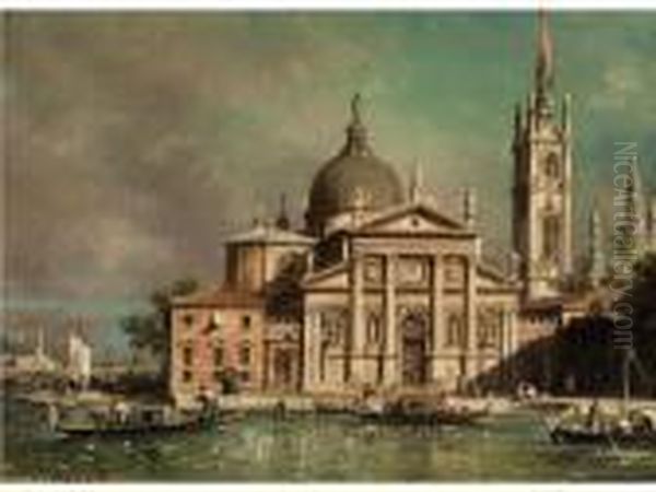 Ansicht Der Kirche San Giorgio Maggiore Auf Der Laguneninsel In Venedig Oil Painting by Francesco Zanin