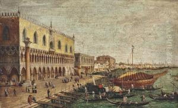 Riva Degli Schiavoni Oil Painting by Francesco Zanin