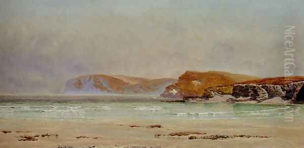 Harlyn Sands Oil Painting by John Edward Brett