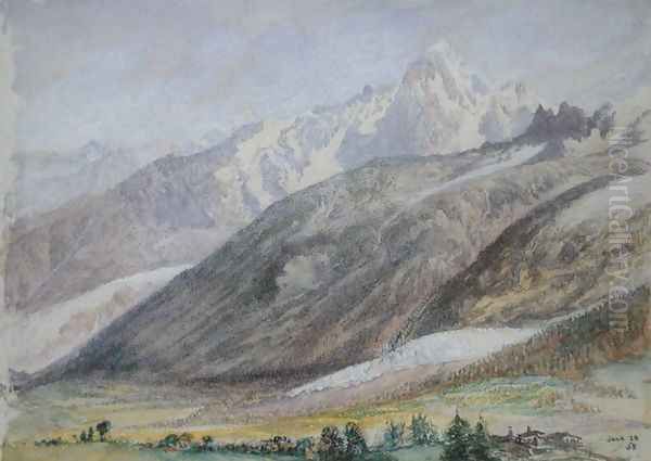 Mountain Scene, 23rd June 1858 Oil Painting by John Edward Brett