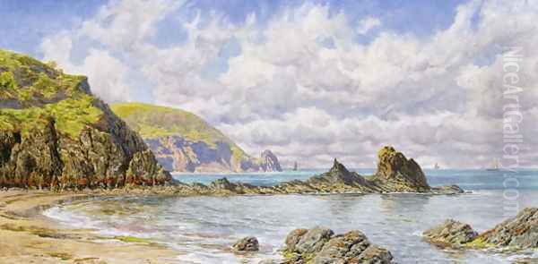 Forest Cove, Cardigan Bay 1883 Oil Painting by John Edward Brett