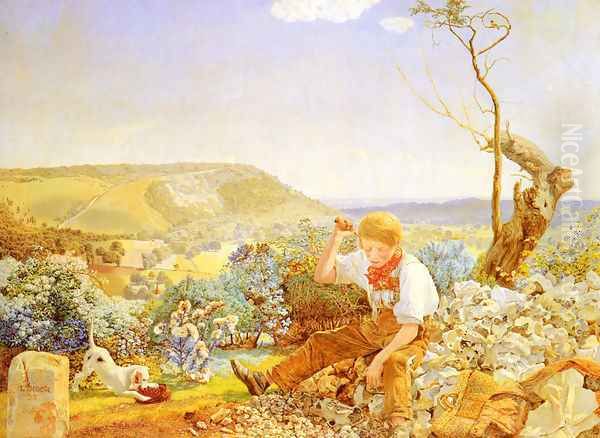 The Stonebreaker, c.1857-58 Oil Painting by John Edward Brett