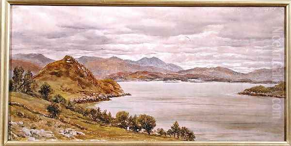 Looking Out of Loch Corrie, 27th August 1885 Oil Painting by John Edward Brett