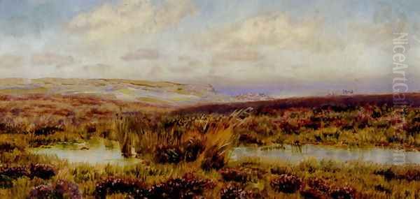 Sketch of Fylingdales Moor Oil Painting by John Edward Brett