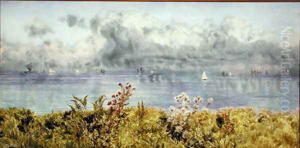 The Bristol Channel from the Welsh Coast 1895 Oil Painting by John Edward Brett