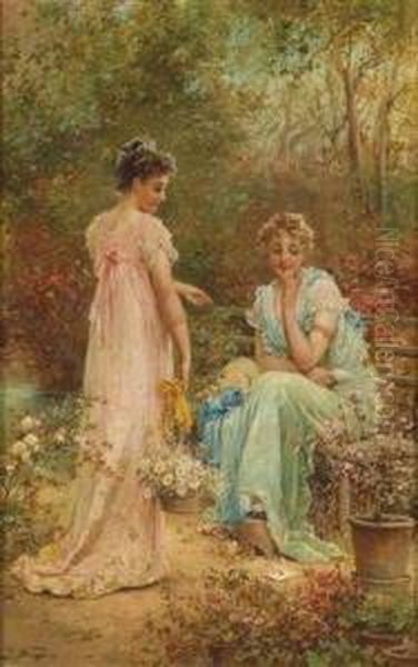 Uberrascht Oil Painting by Hans Zatzka