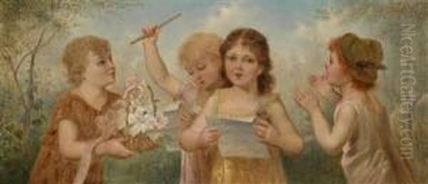 Spring Concert Oil Painting by Hans Zatzka