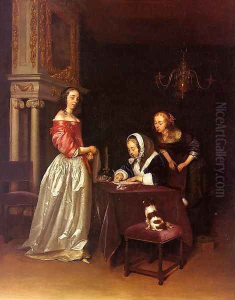 Curiosity 1660 Oil Painting by Gerard Ter Borch