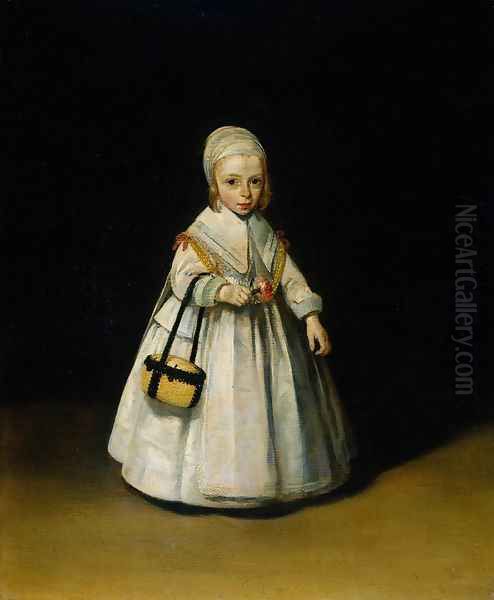 Helena van der Schalcke as a Child c. 1644 Oil Painting by Gerard Ter Borch