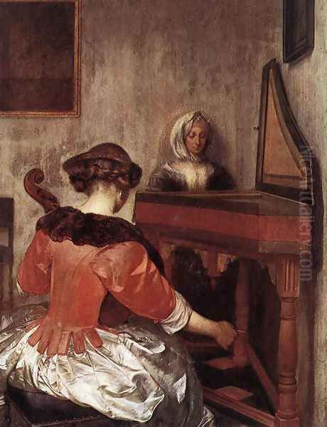 The Concert 1675 Oil Painting by Gerard Ter Borch