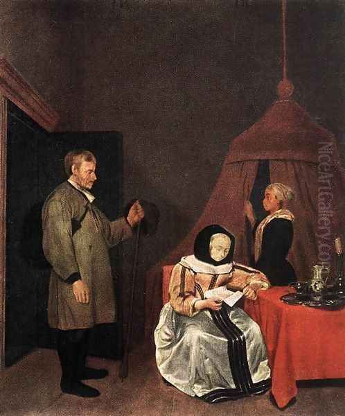 The Message Oil Painting by Gerard Ter Borch