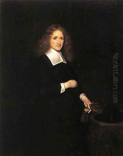 Portrait of a Young Man c. 1670 Oil Painting by Gerard Ter Borch