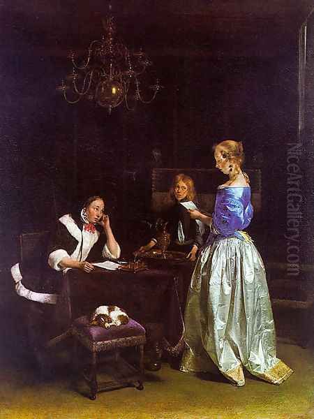 The Letter 1660 Oil Painting by Gerard Ter Borch