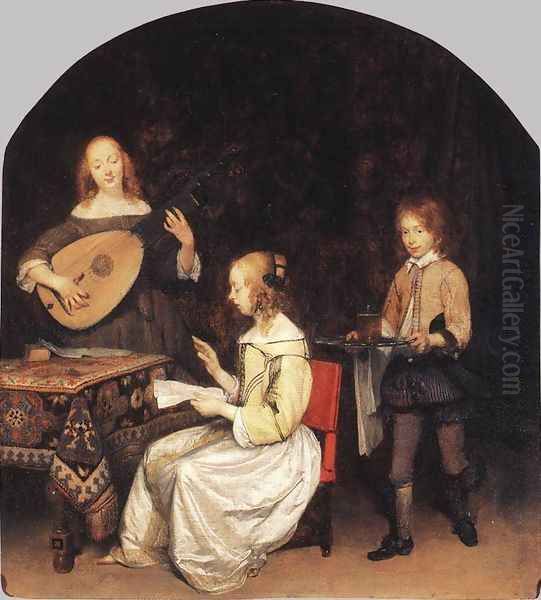 The Concert c. 1657 Oil Painting by Gerard Ter Borch