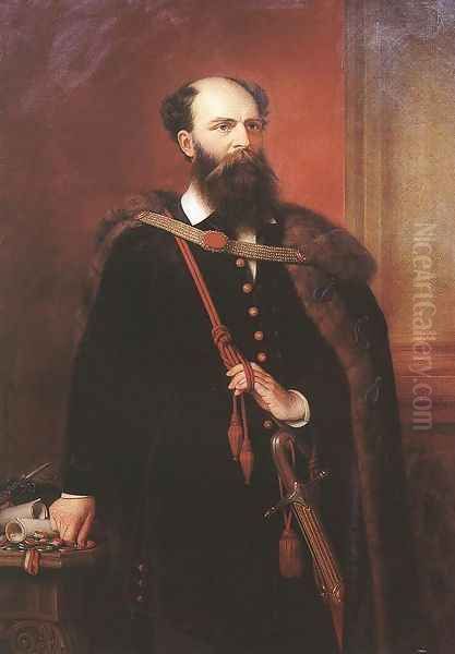 Batthyany Lajos grof, 1840 Oil Painting by Miklos Barabas