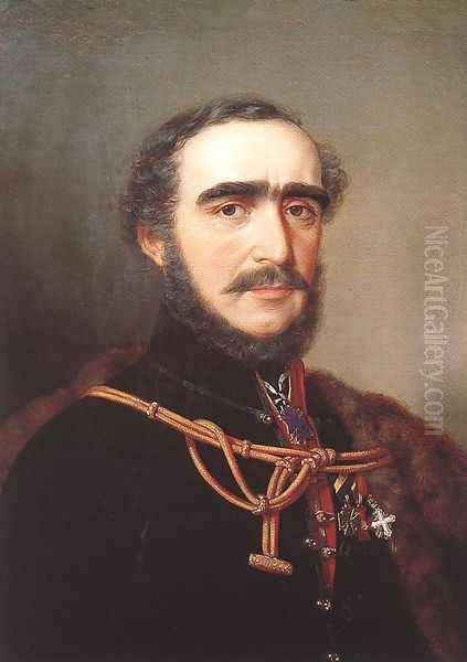 Count István Széchenyi 1848 Oil Painting by Miklos Barabas