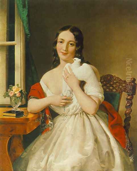 Galambposta, 1843 Oil Painting by Miklos Barabas