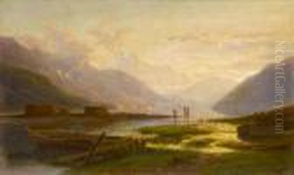 Partie Am Urnersee Oil Painting by Jakob Joseph Zelger