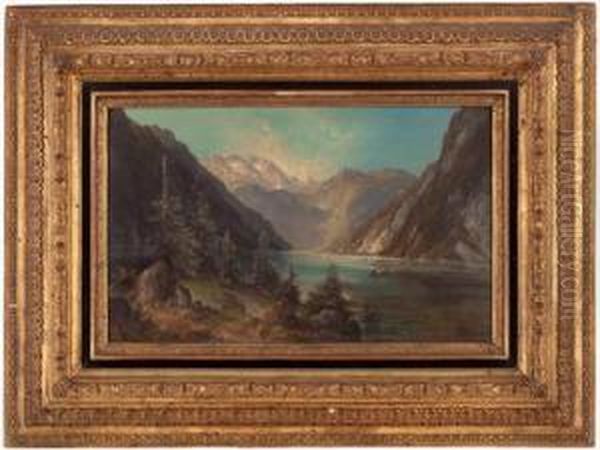 Konigssee Oil Painting by Friedrich Zeller