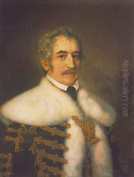 Teleki Jozsef, 1836 Oil Painting by Miklos Barabas