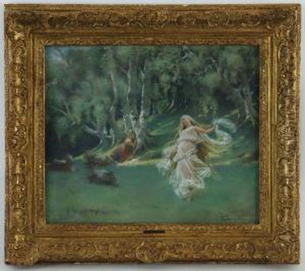 Hymne Au Printemps Oil Painting by Frantisek Franz Zenisek