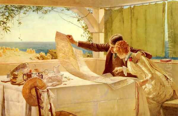 The Honeymooners Oil Painting by Edward Frederick Brewtnall