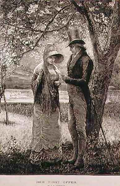 Her First Offer (from 'The Illustrated London News', 23rd July 1881) Oil Painting by Edward Frederick Brewtnall